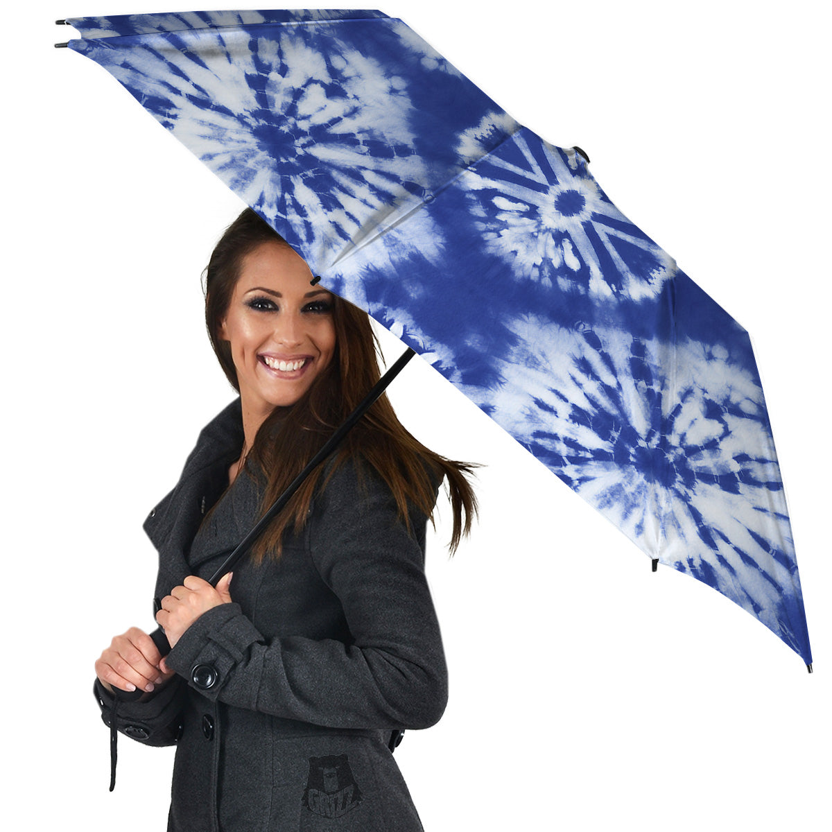 Shibori Blue Print Umbrella-grizzshop