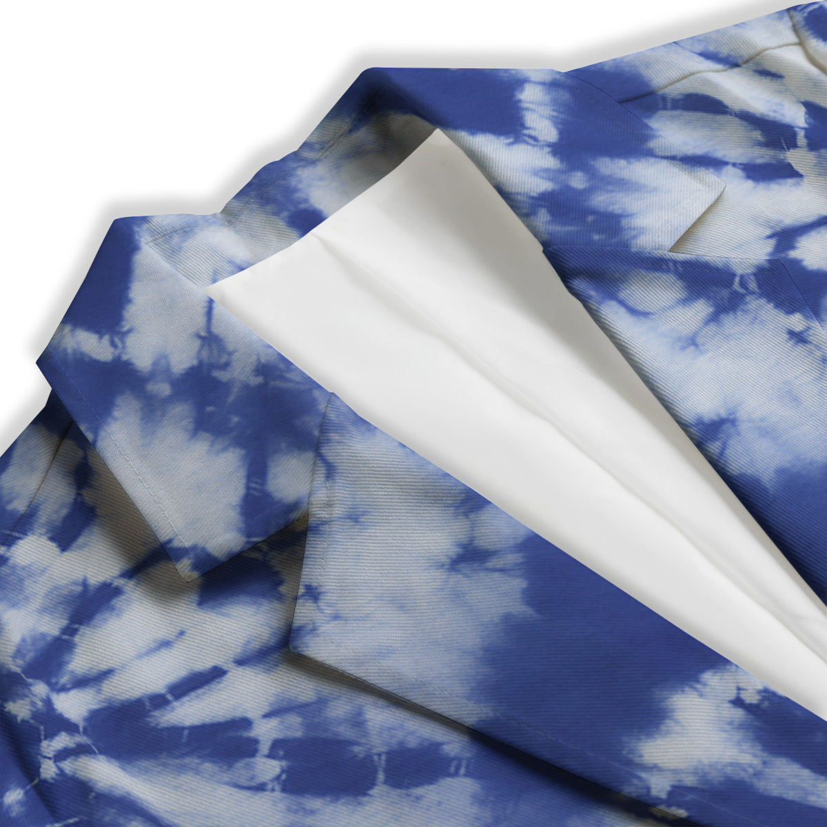 Shibori Blue Print Women's Blazer-grizzshop