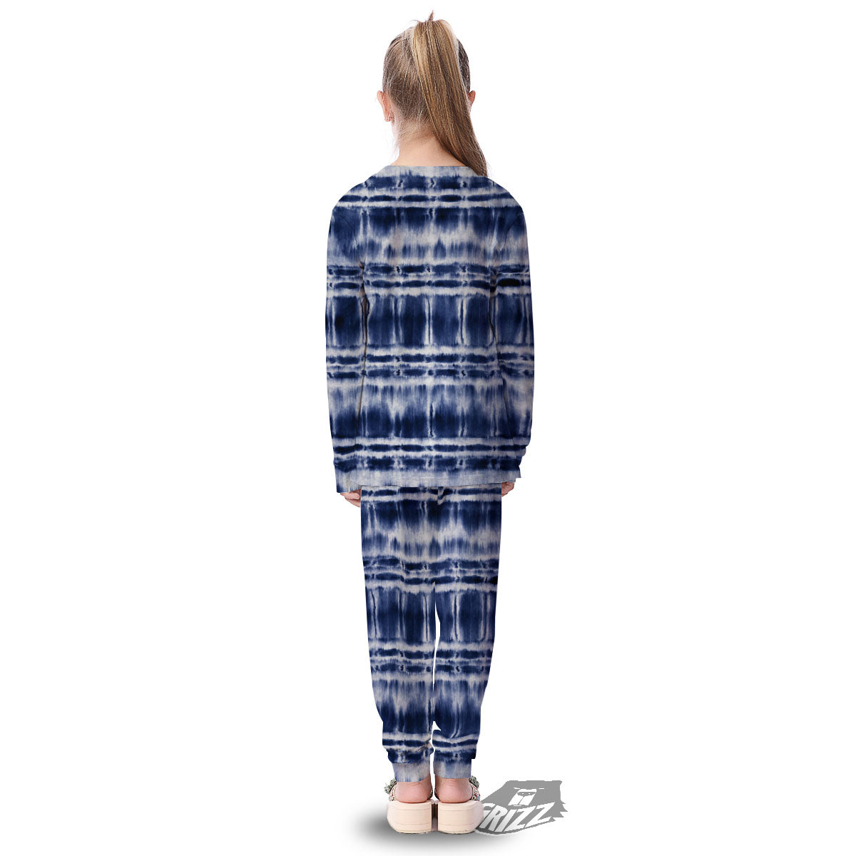 Shibori Indigo Dye Print Kid's Pajamas-grizzshop