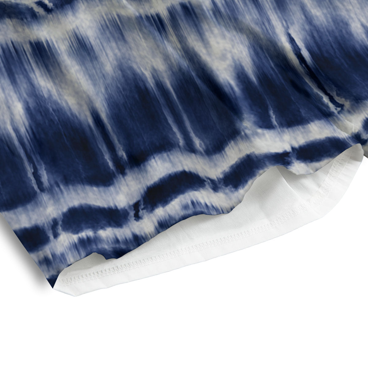 Shibori Indigo Dye Print Men's Athletic Shorts