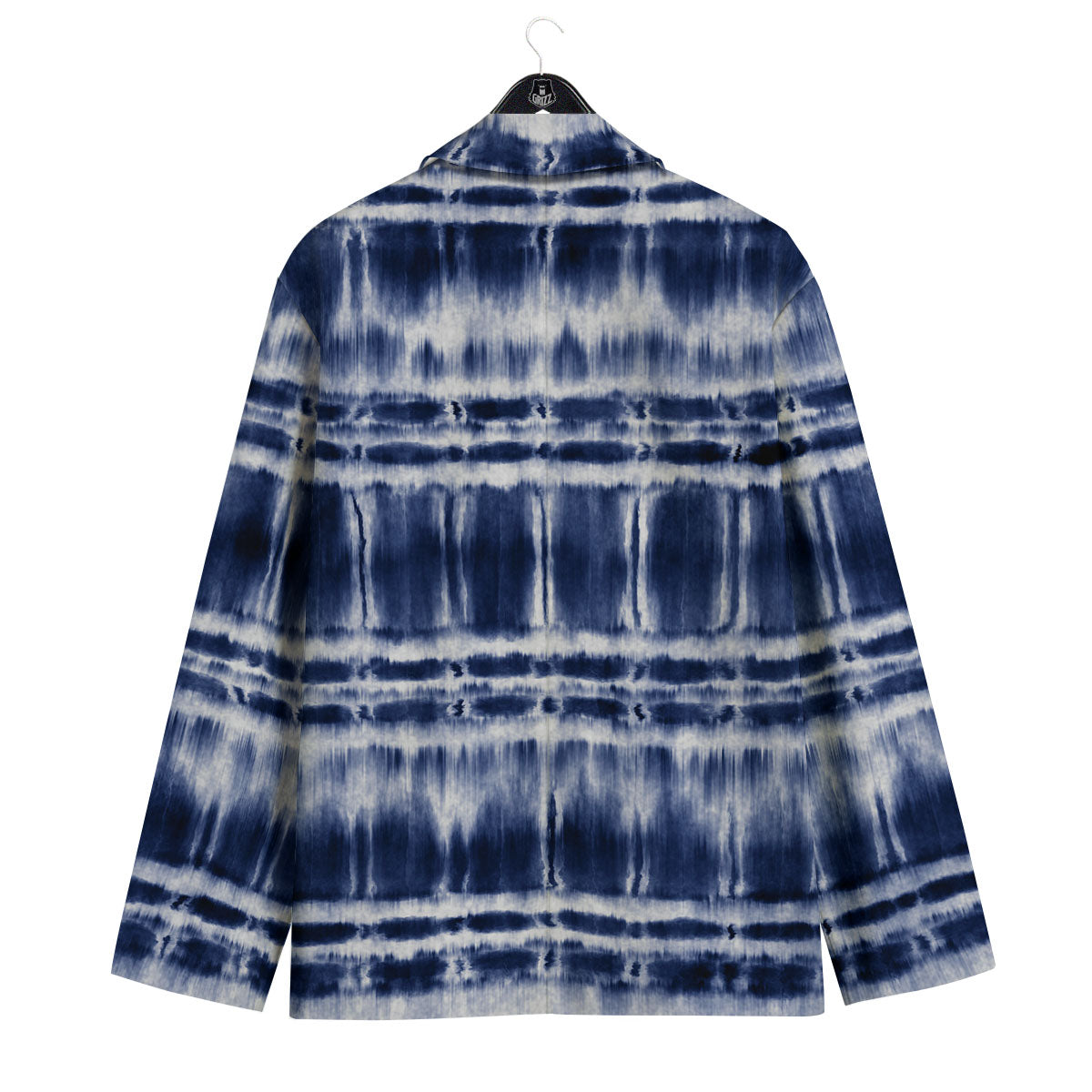 Shibori Indigo Dye Print Men's Sport Coat-grizzshop