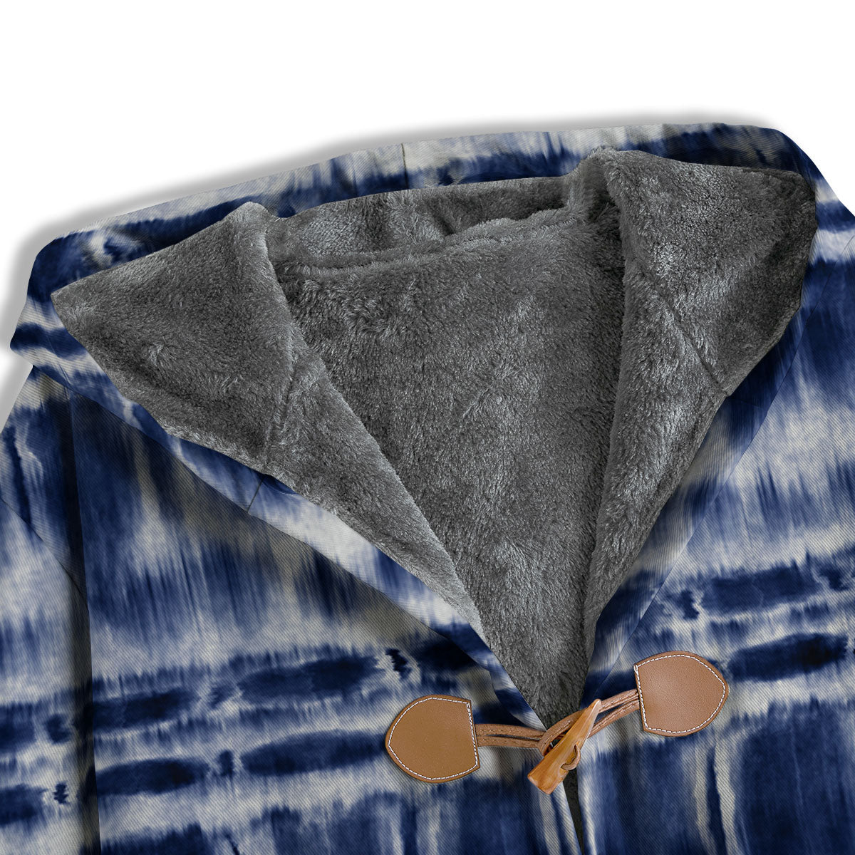 Shibori Indigo Dye Print Men's Windbreaker Jacket-grizzshop