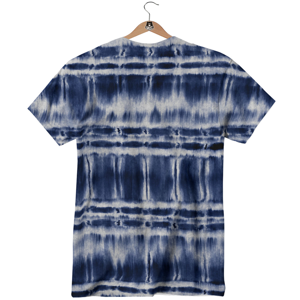 Shibori Indigo Dye Print T-Shirt-grizzshop