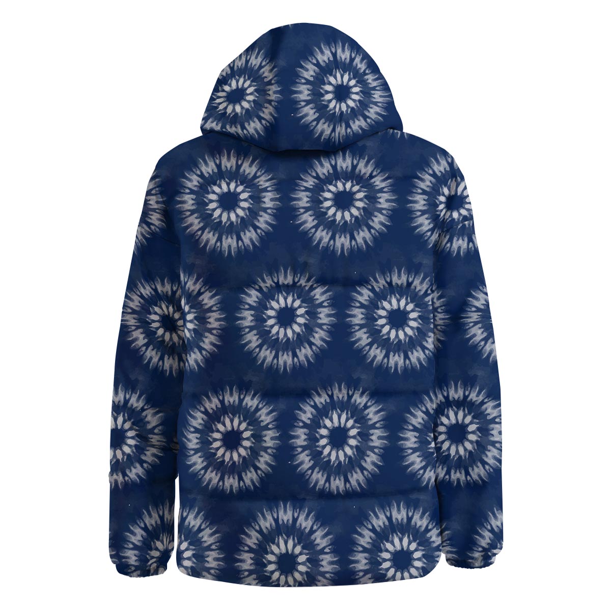 Shibori Print Pattern Down Jacket-grizzshop