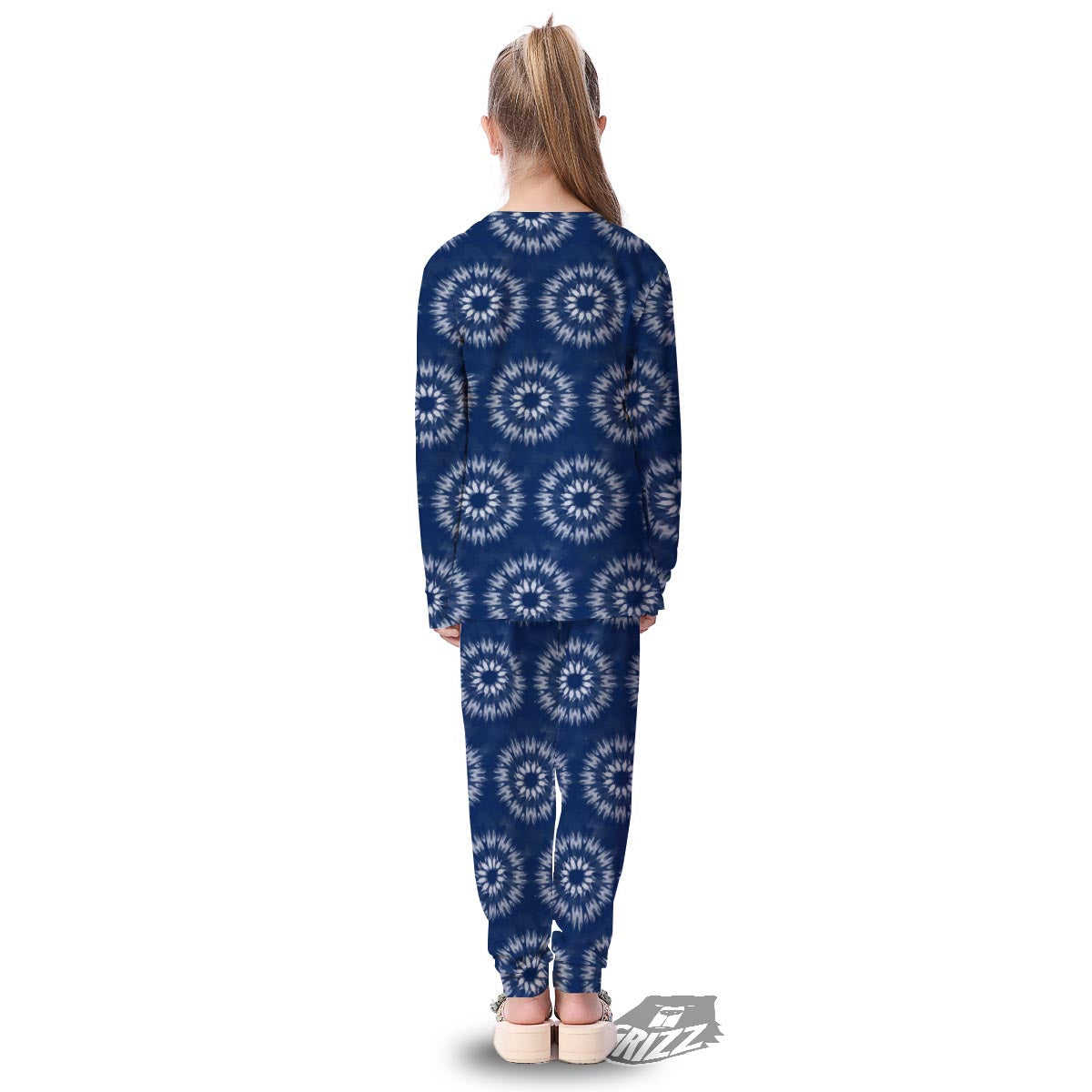 Shibori Print Pattern Kid's Pajamas-grizzshop