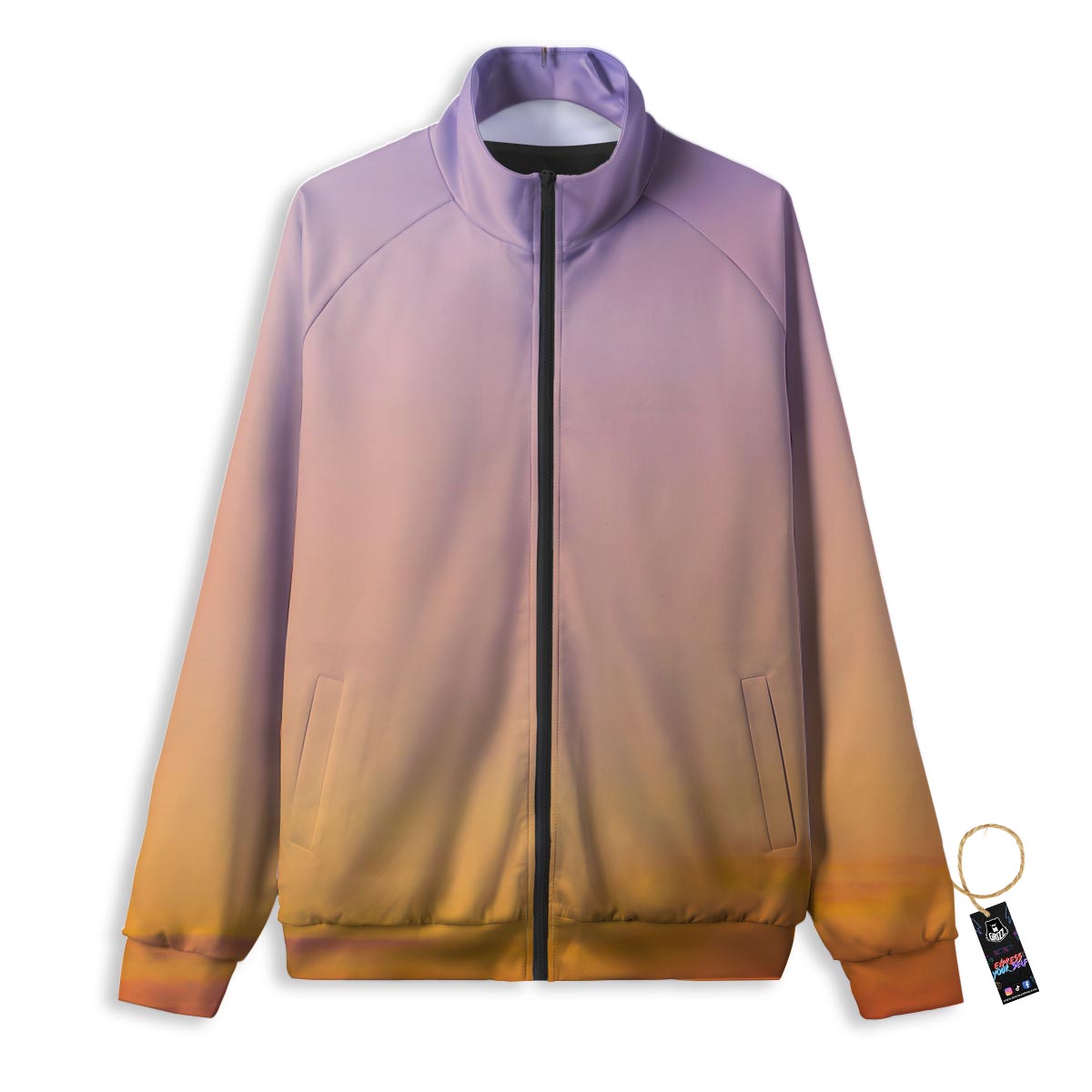 Shibori Print Pattern Track Jacket-grizzshop