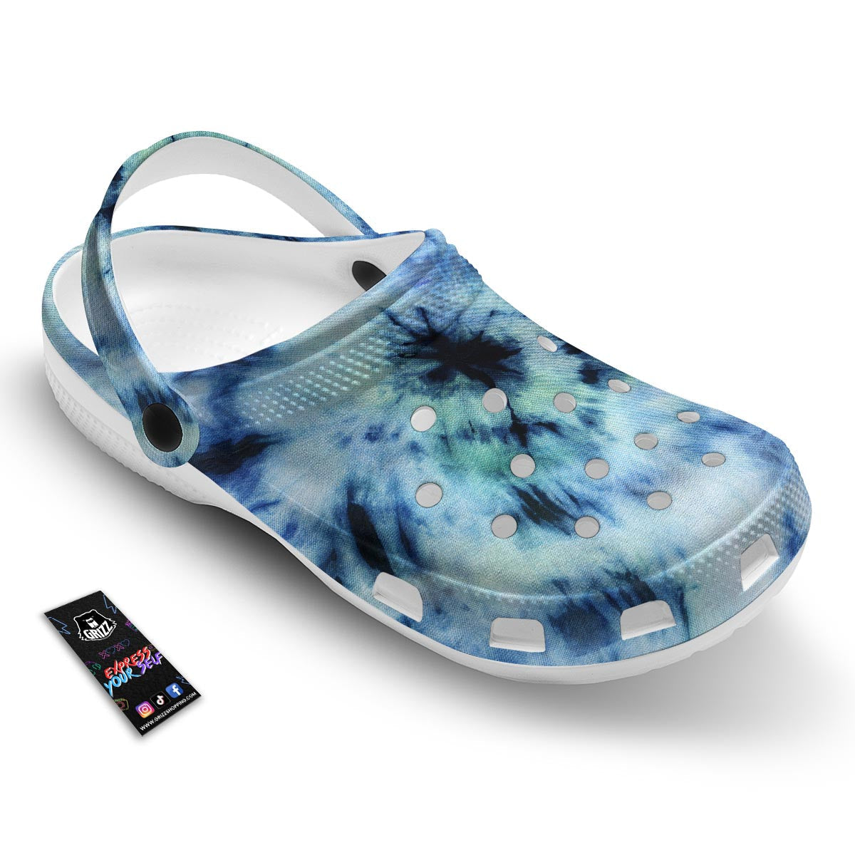 Shibori Tie Dye Print Clog-grizzshop
