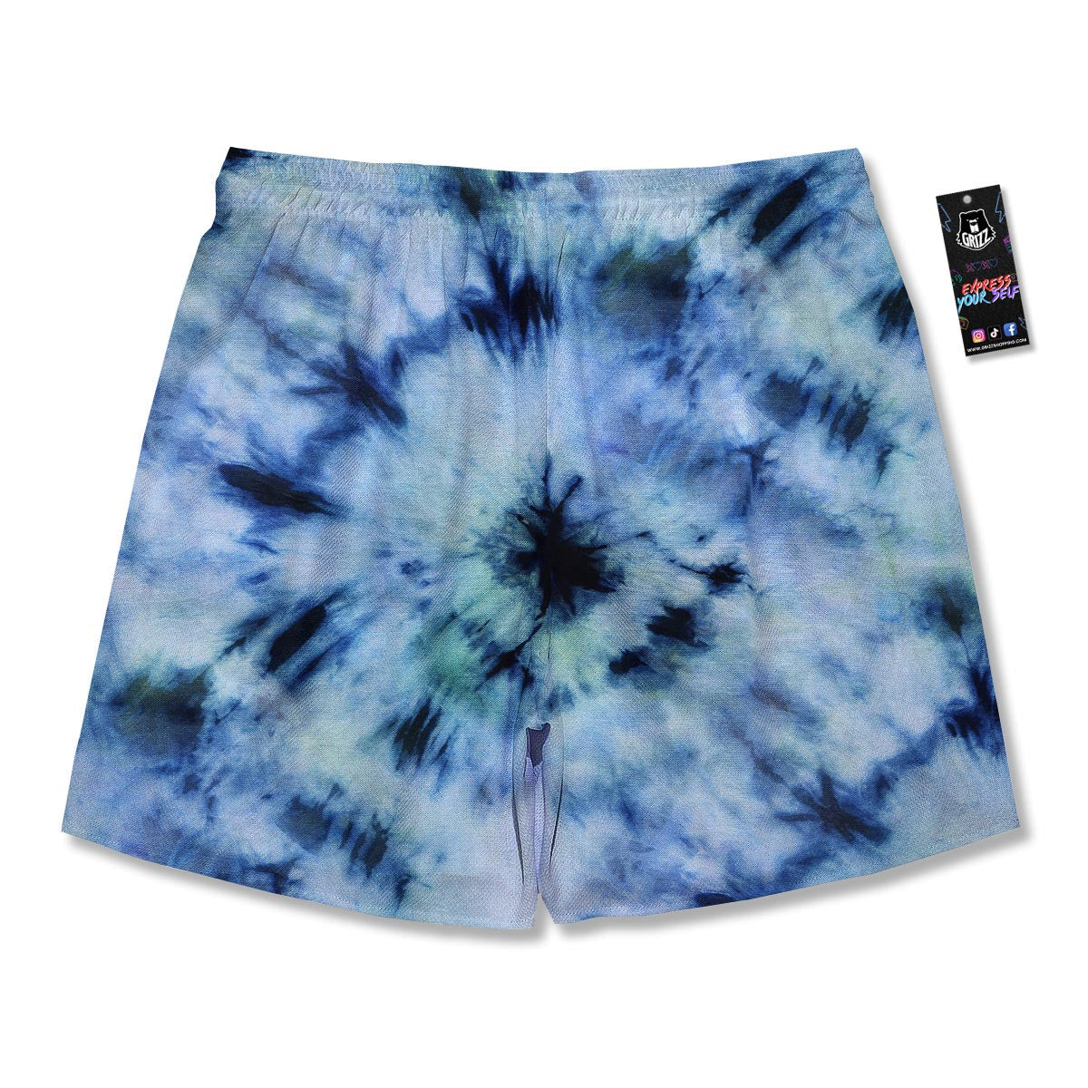 Shibori Tie Dye Print Men's Running Shorts-grizzshop