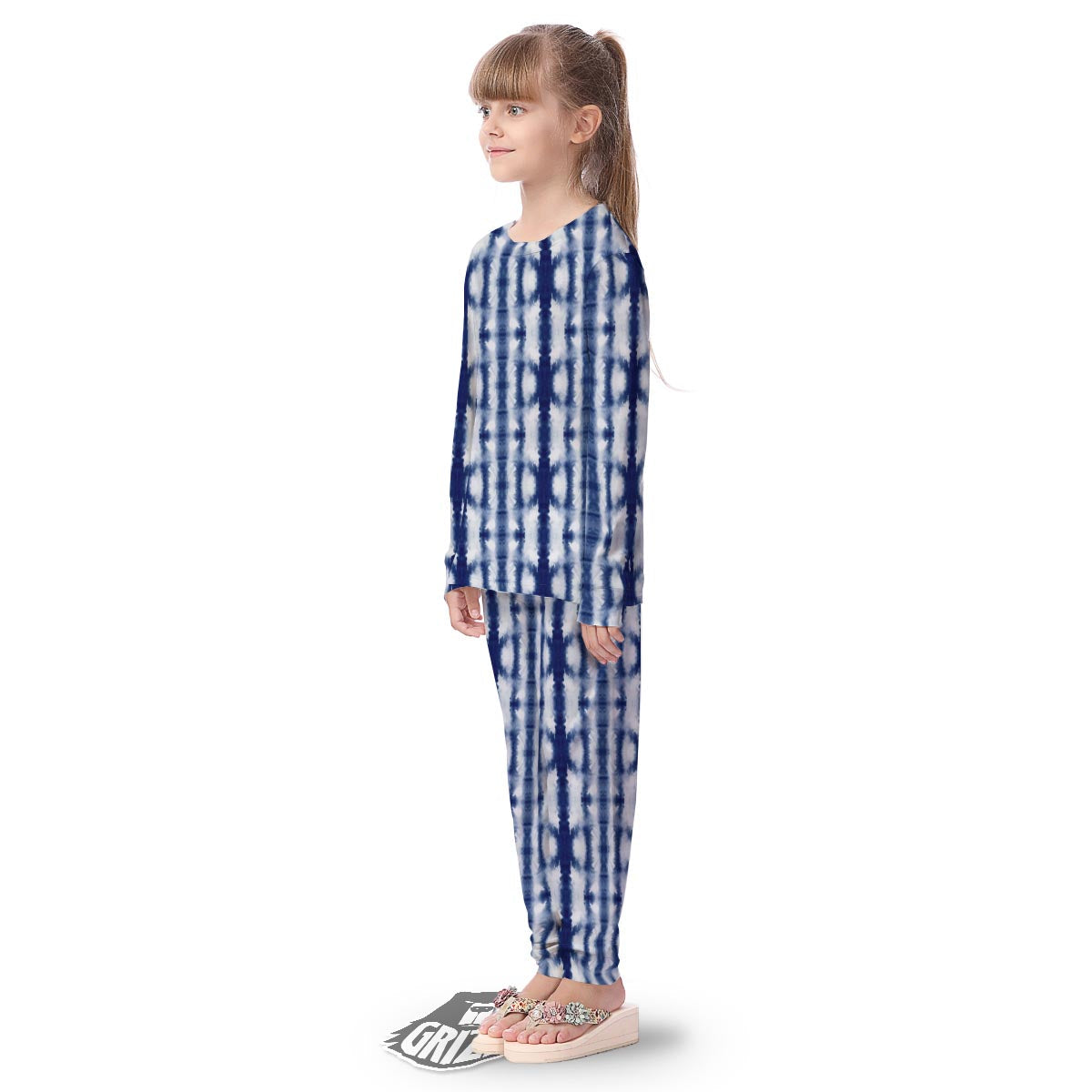 Shibori Tie Dye Print Pattern Kid's Pajamas-grizzshop