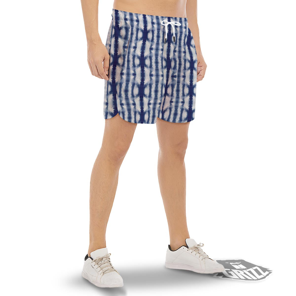 Shibori Tie Dye Print Pattern Men's Gym Shorts-grizzshop