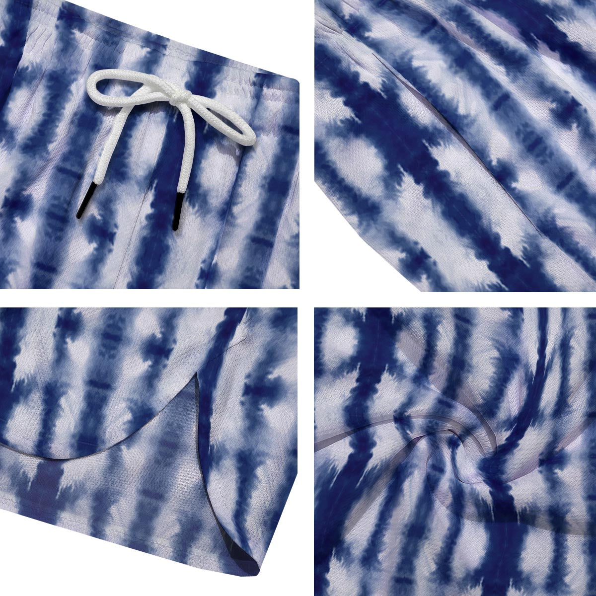 Shibori Tie Dye Print Pattern Men's Running Shorts-grizzshop