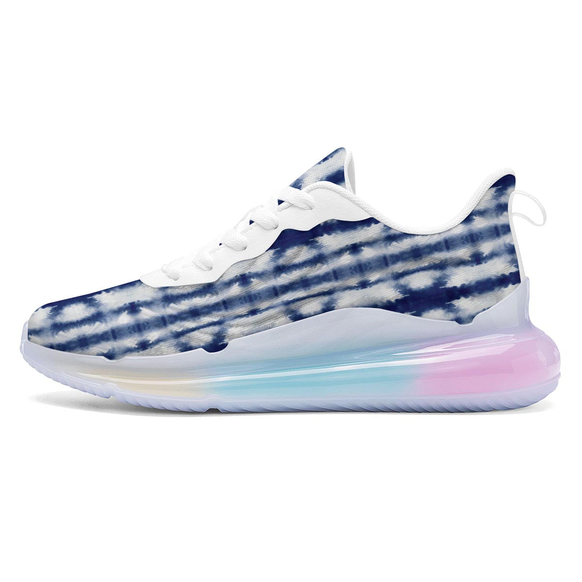 Shibori Tie Dye Print Pattern Running Sneakers-grizzshop