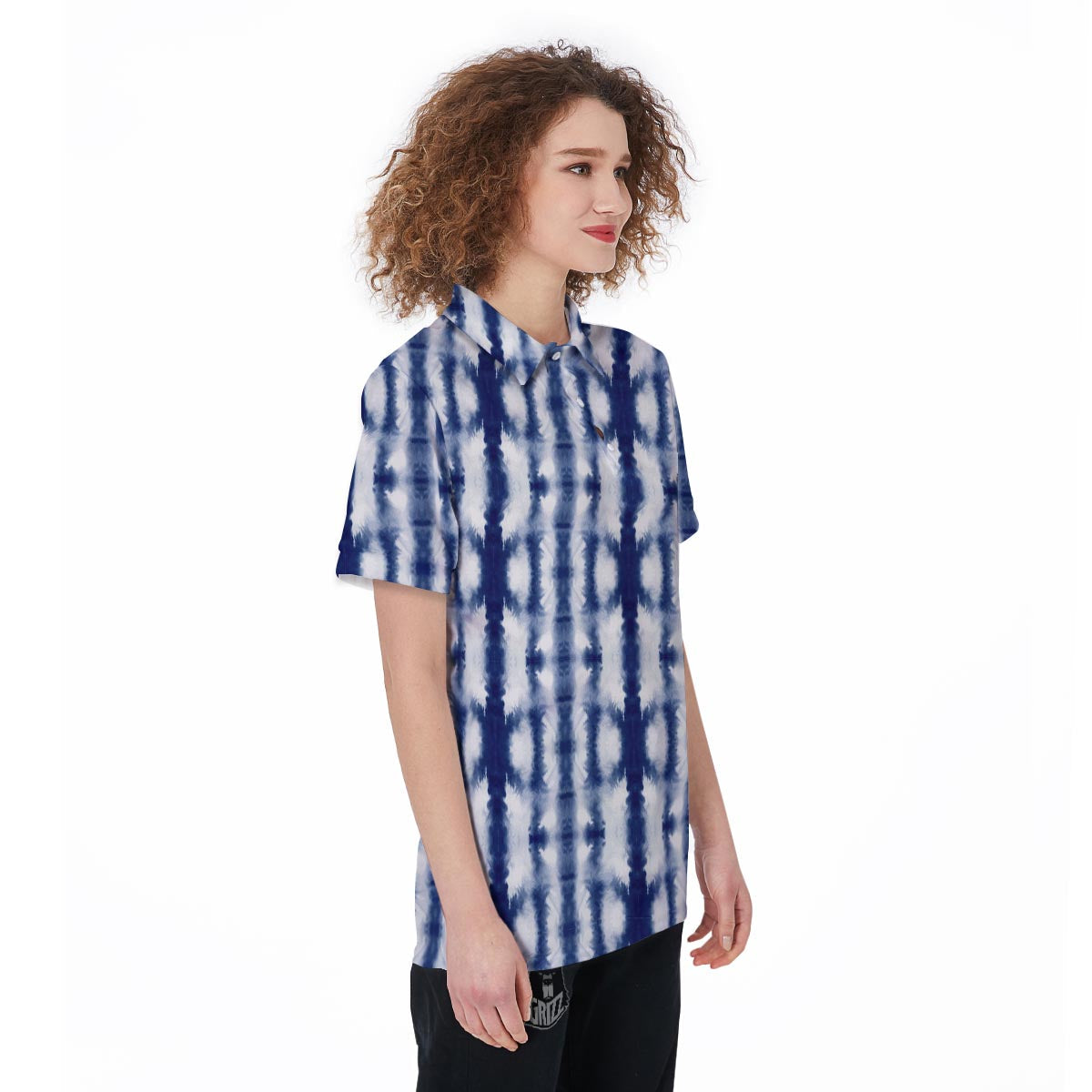 Shibori Tie Dye Print Pattern Women's Golf Shirts-grizzshop