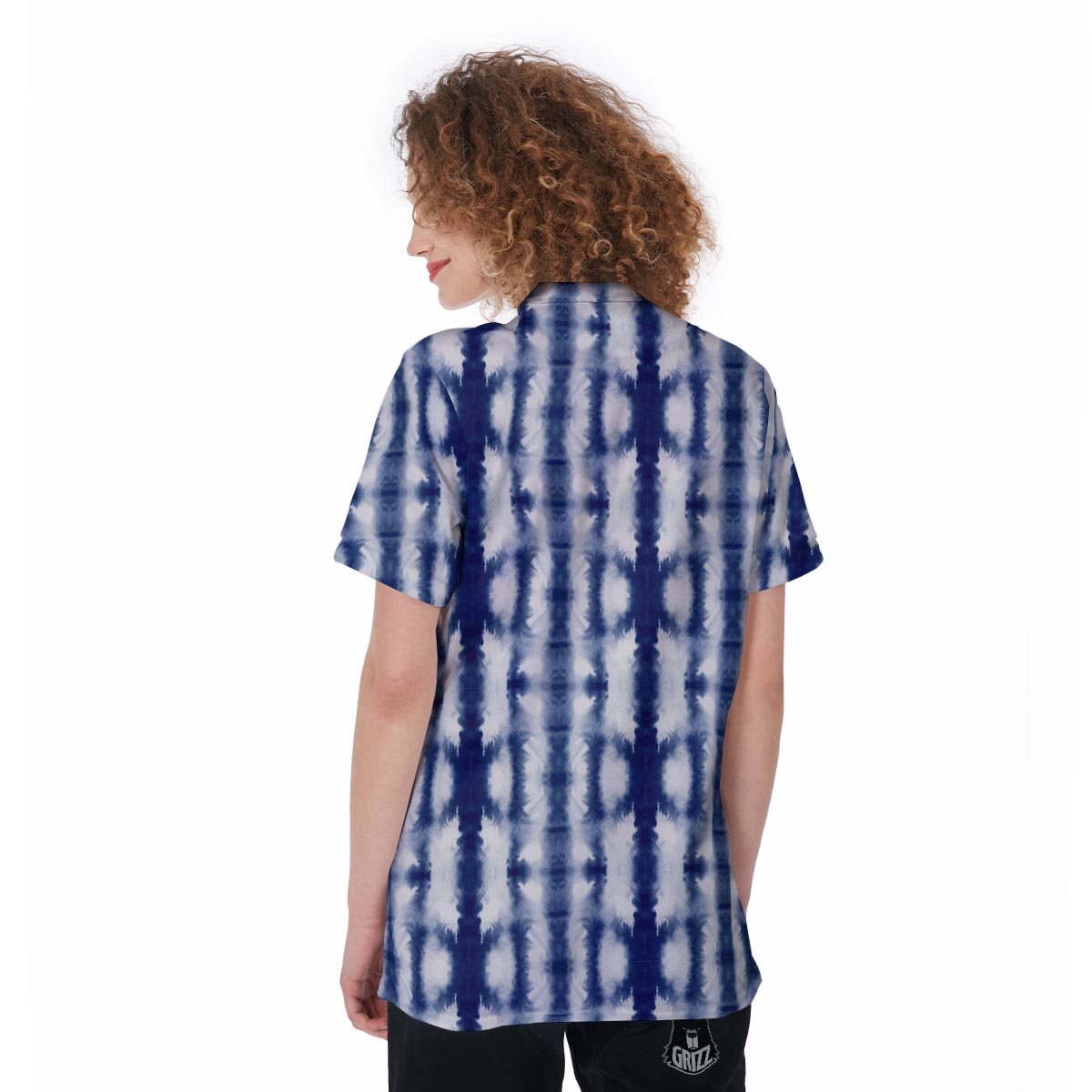 Shibori Tie Dye Print Pattern Women's Golf Shirts-grizzshop