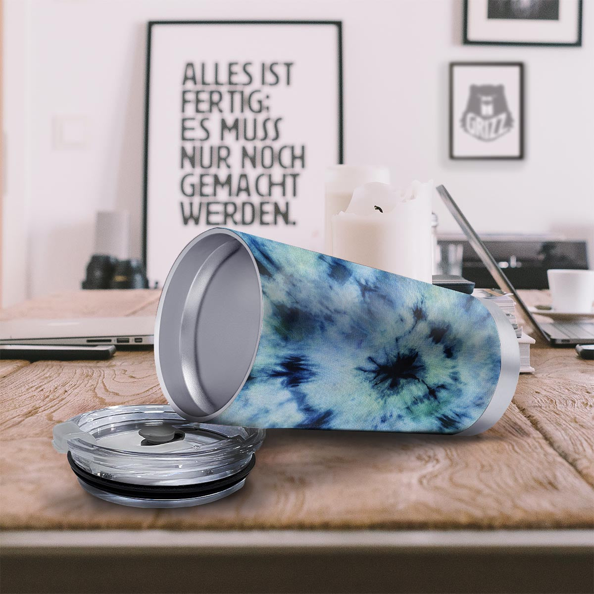 Shibori Tie Dye Print Tumbler-grizzshop