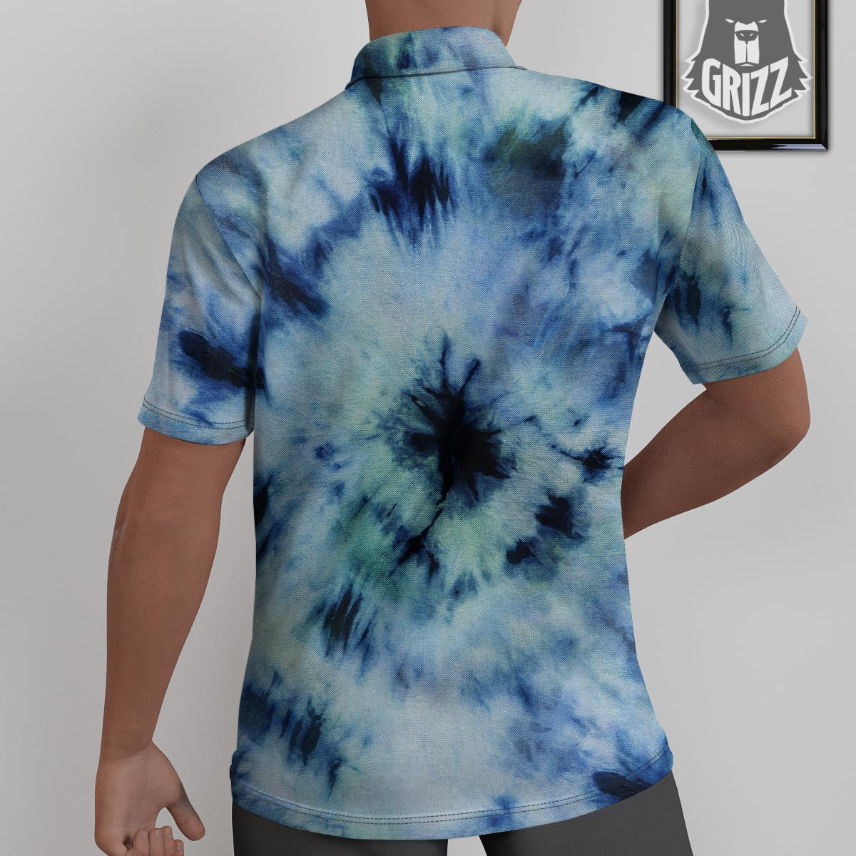 Shibori Tie Dye Print Untucked Shirts-grizzshop