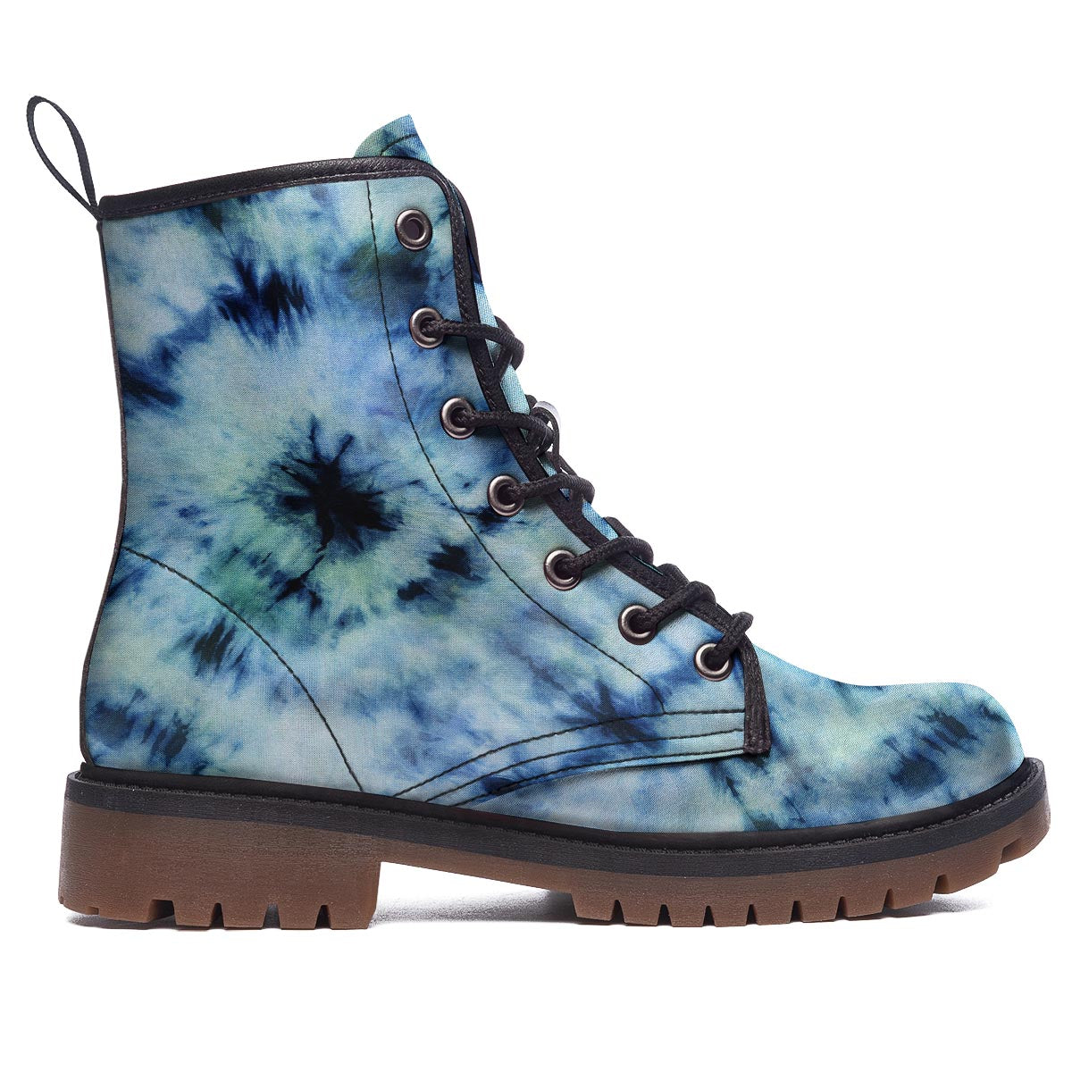Shibori Tie Dye Print Work Boots-grizzshop