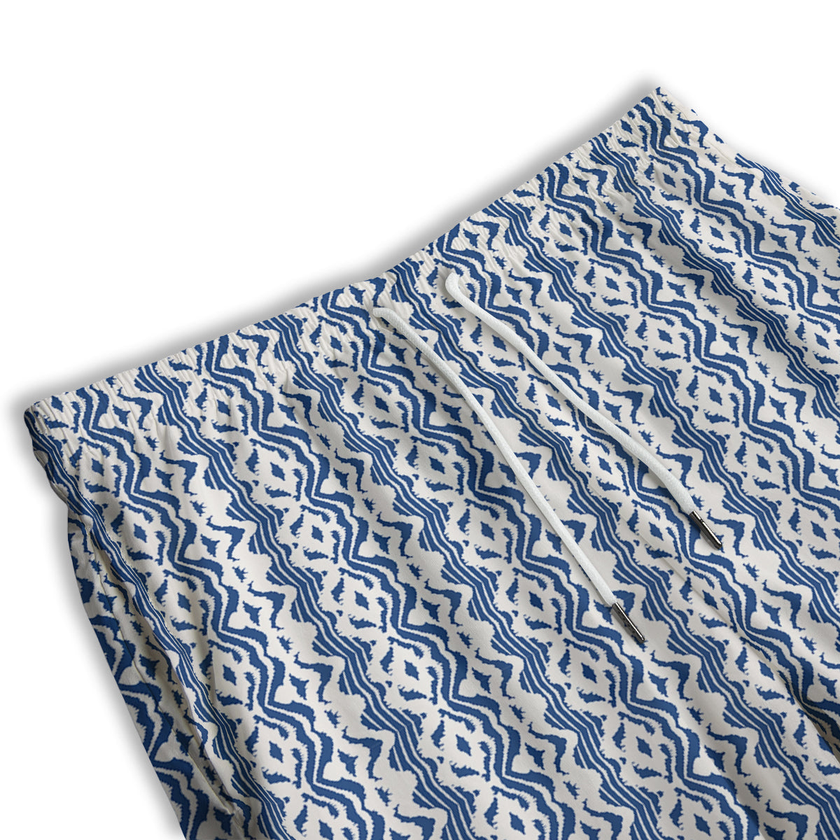 Shibori Wave Print Pattern Men's Athletic Shorts