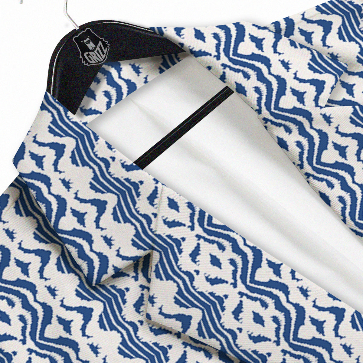 Shibori Wave Print Pattern Men's Sport Coat-grizzshop