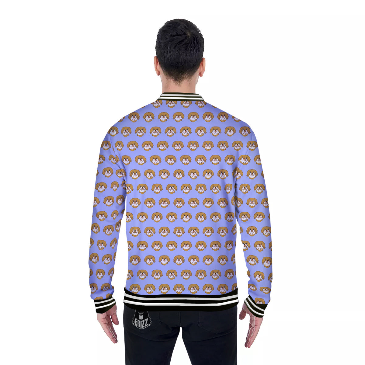 Shih Tzu Cute Print Pattern Baseball Jacket-grizzshop