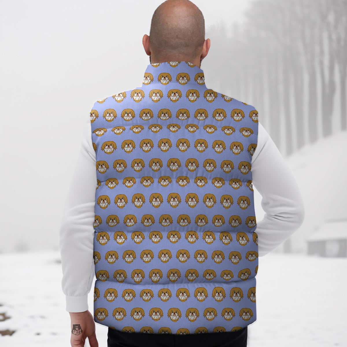 Shih Tzu Cute Print Pattern Down Vest-grizzshop