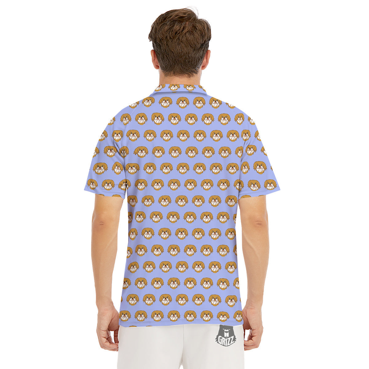 Shih Tzu Cute Print Pattern Men's Golf Shirts-grizzshop