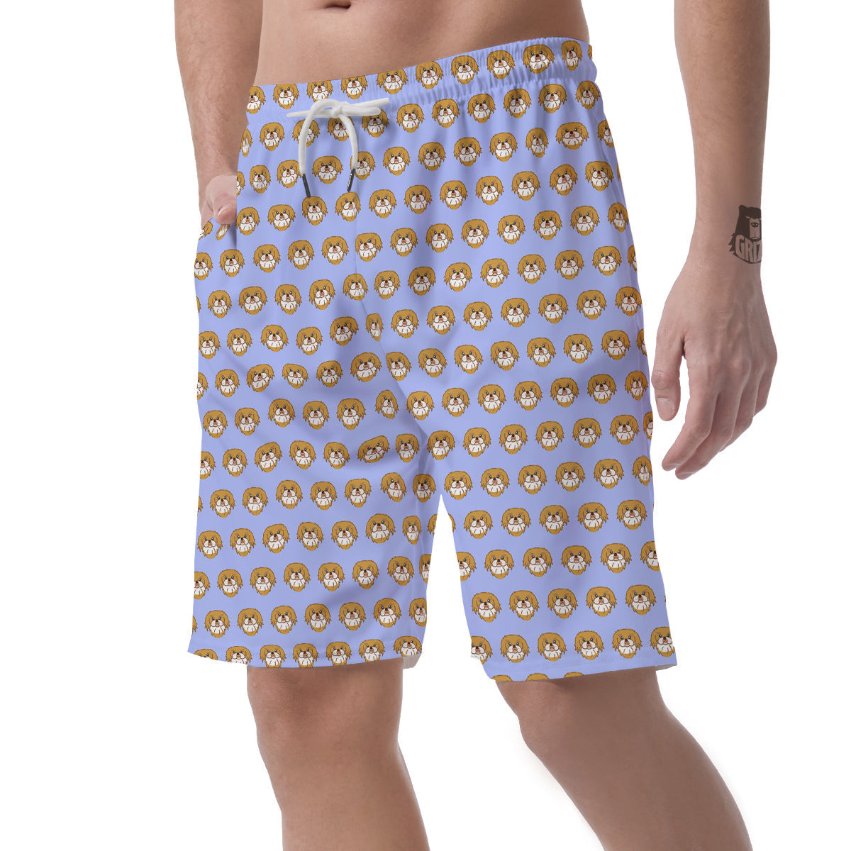Shih Tzu Cute Print Pattern Men's Shorts-grizzshop