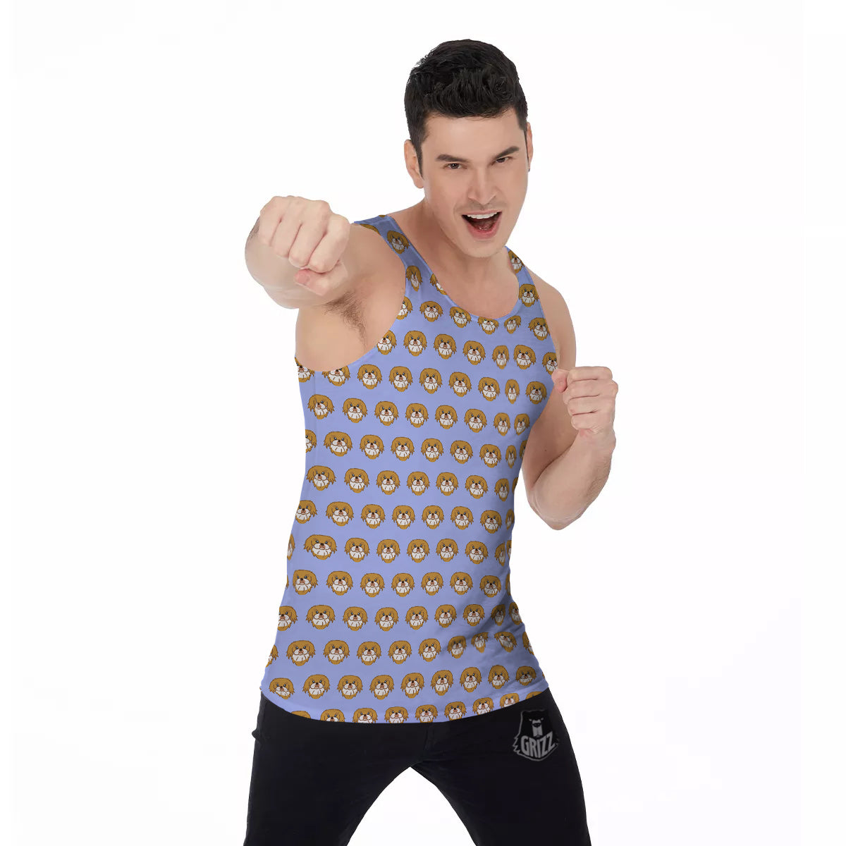 Shih Tzu Cute Print Pattern Men's Tank Top-grizzshop