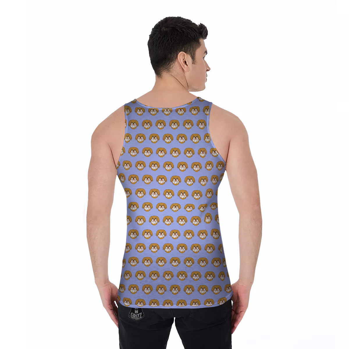 Shih Tzu Cute Print Pattern Men's Tank Top-grizzshop