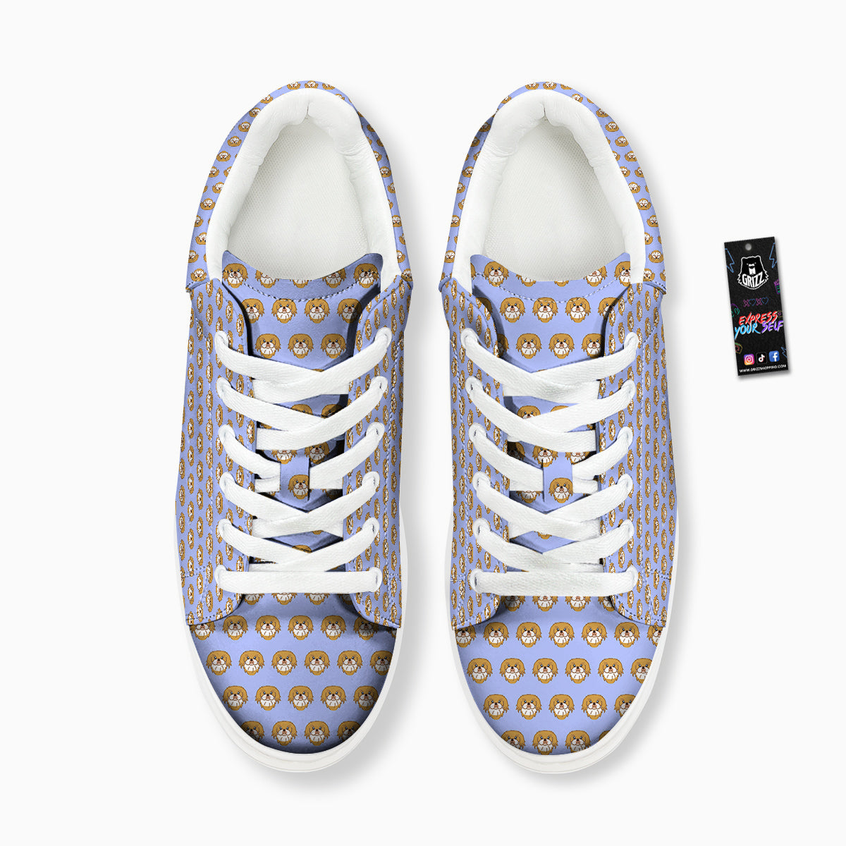 Shih Tzu Cute Print Pattern Platform Shoes-grizzshop