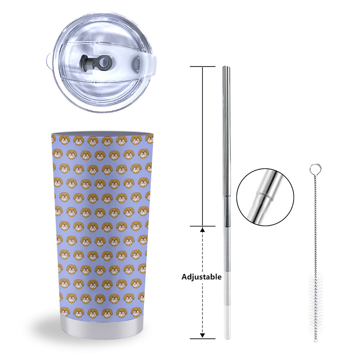 Shih Tzu Cute Print Pattern Tumbler-grizzshop