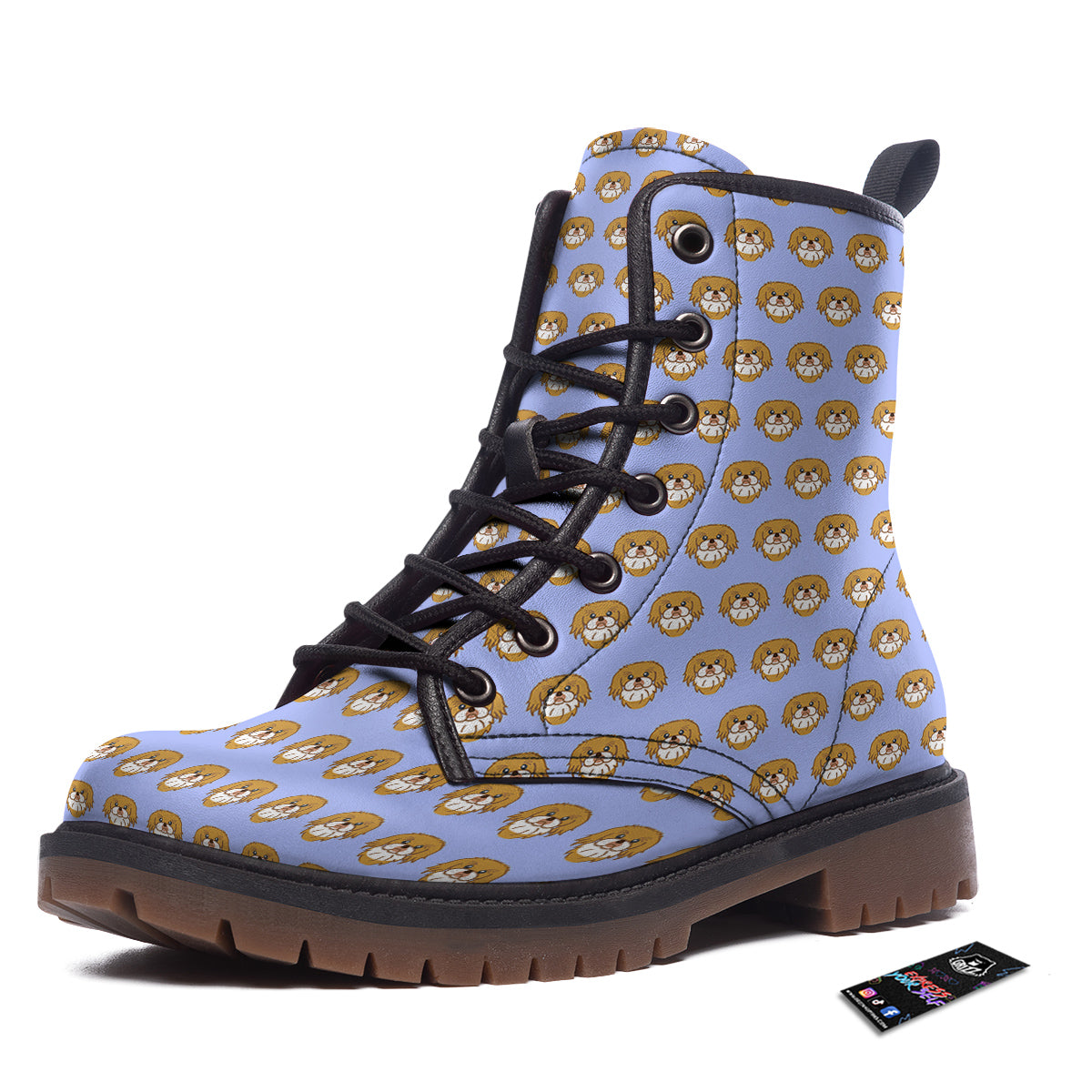 Shih Tzu Cute Print Pattern Work Boots-grizzshop