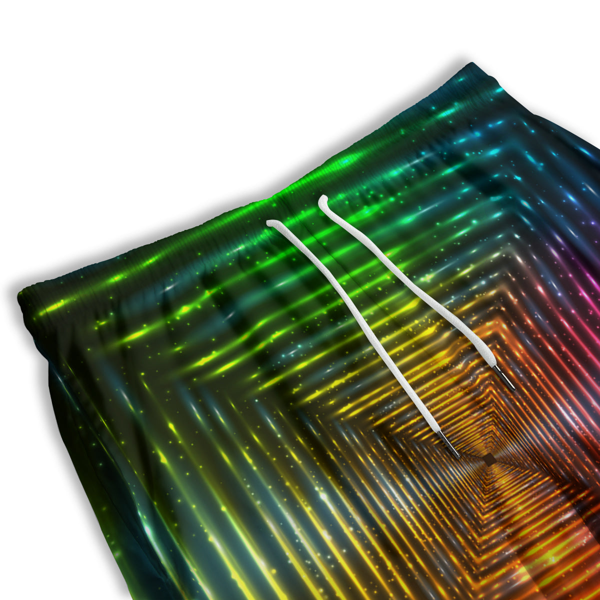 Shining Lights Rainbow Colors Neon Print Men's Athletic Shorts