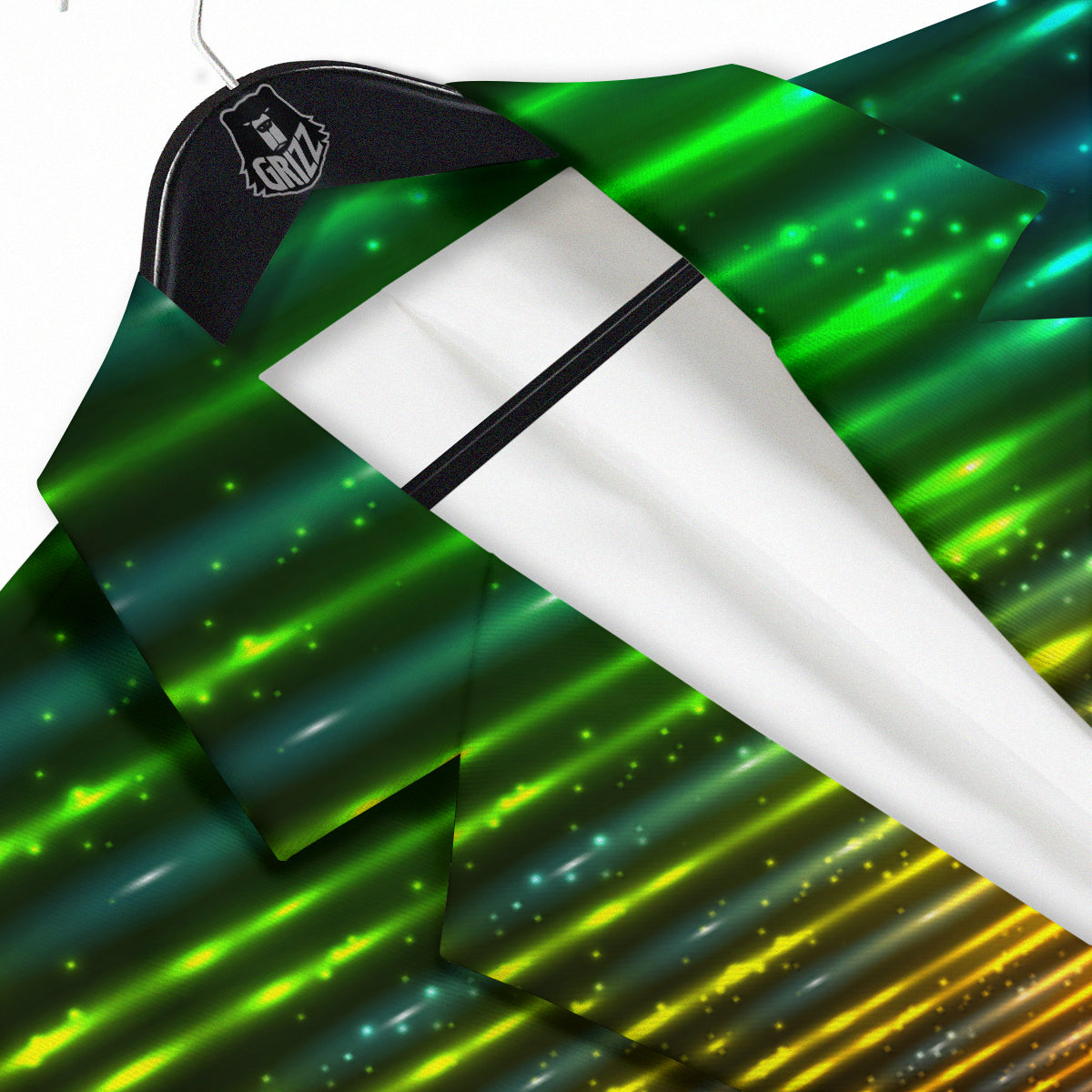 Shining Lights Rainbow Colors Neon Print Men's Sport Coat-grizzshop
