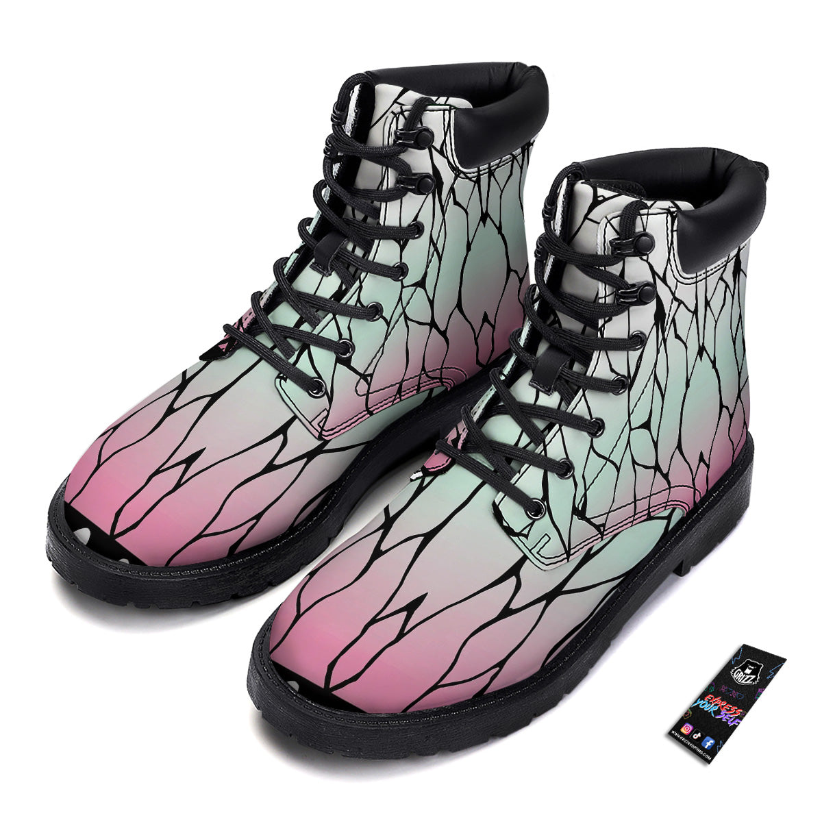 Shinobu Print Pattern Boots-grizzshop