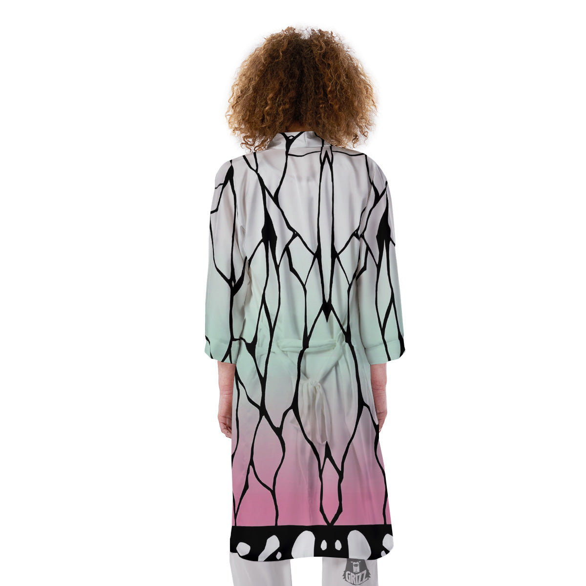 Shinobu Print Pattern Kimono-grizzshop