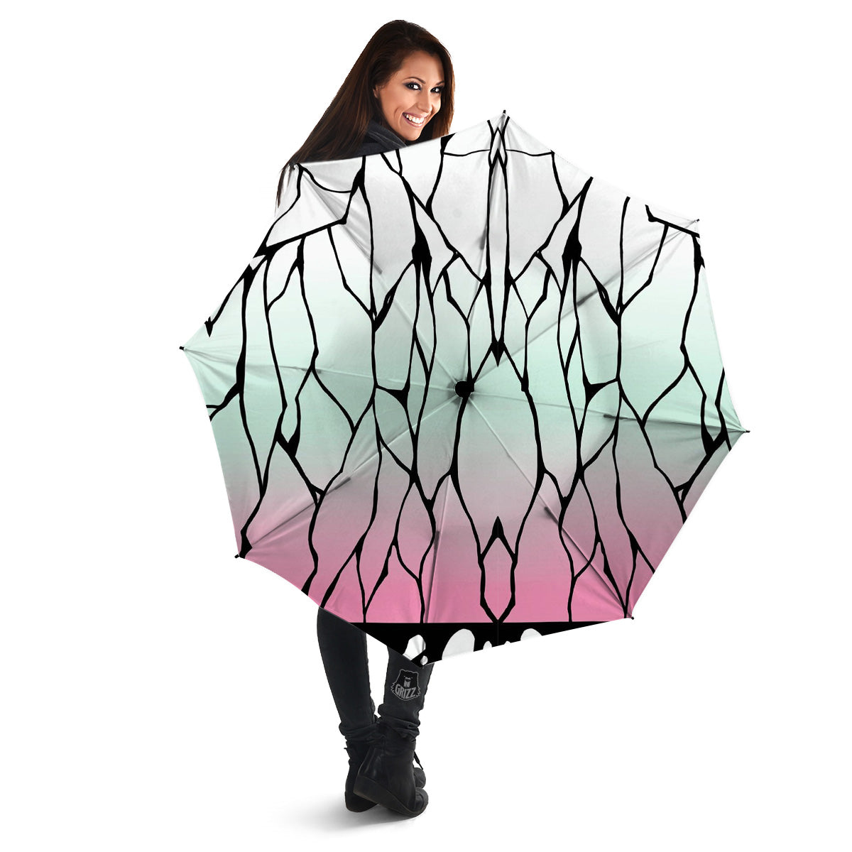 Shinobu Print Pattern Umbrella-grizzshop