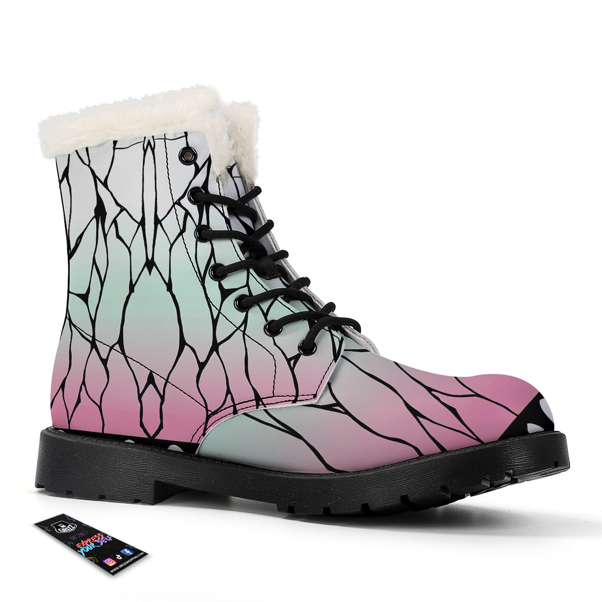 Shinobu Print Pattern Winter Boots-grizzshop