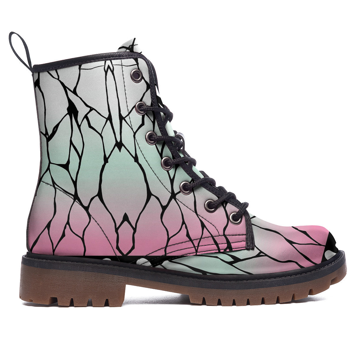 Shinobu Print Pattern Work Boots-grizzshop