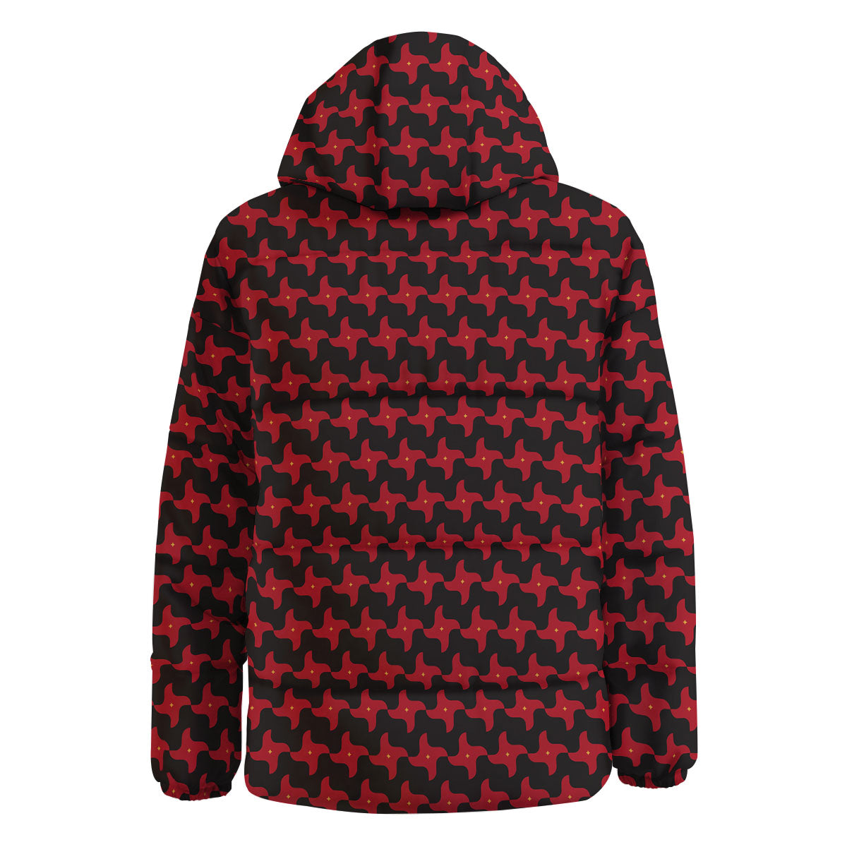 Shuriken Ninja Print Pattern Down Jacket-grizzshop