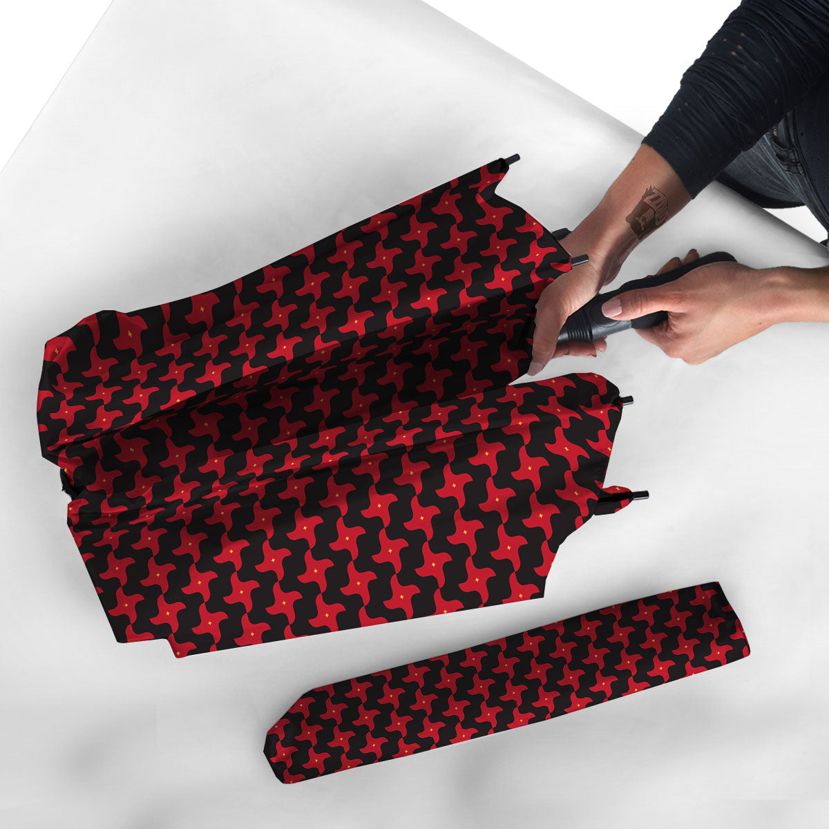 Shuriken Ninja Print Pattern Umbrella-grizzshop