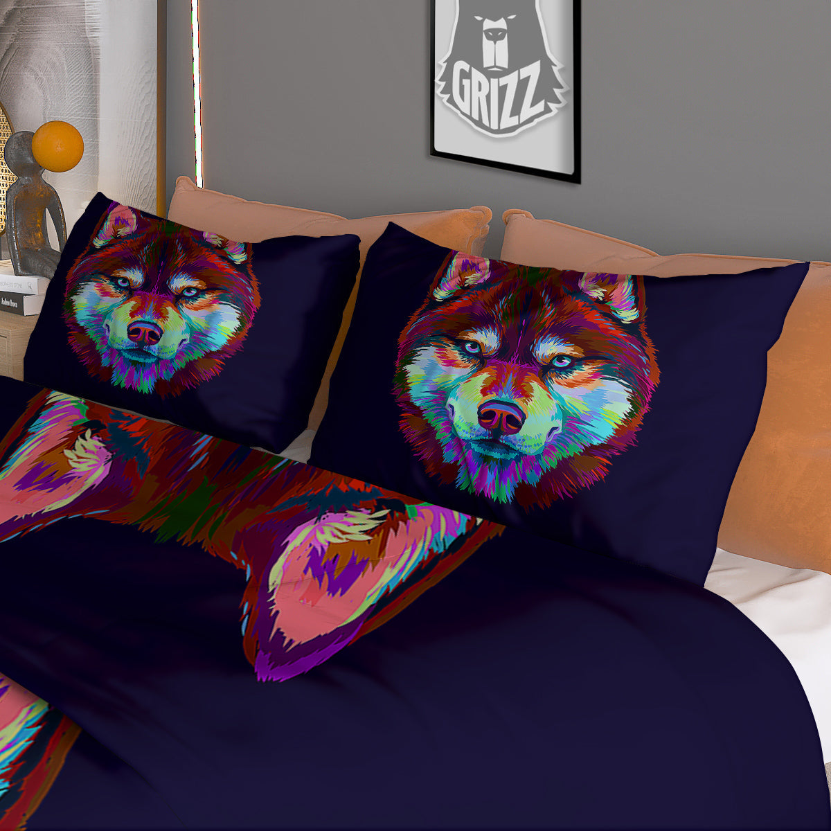 Sagittarius Sign Black And Gold Print Duvet Cover Bedding Set