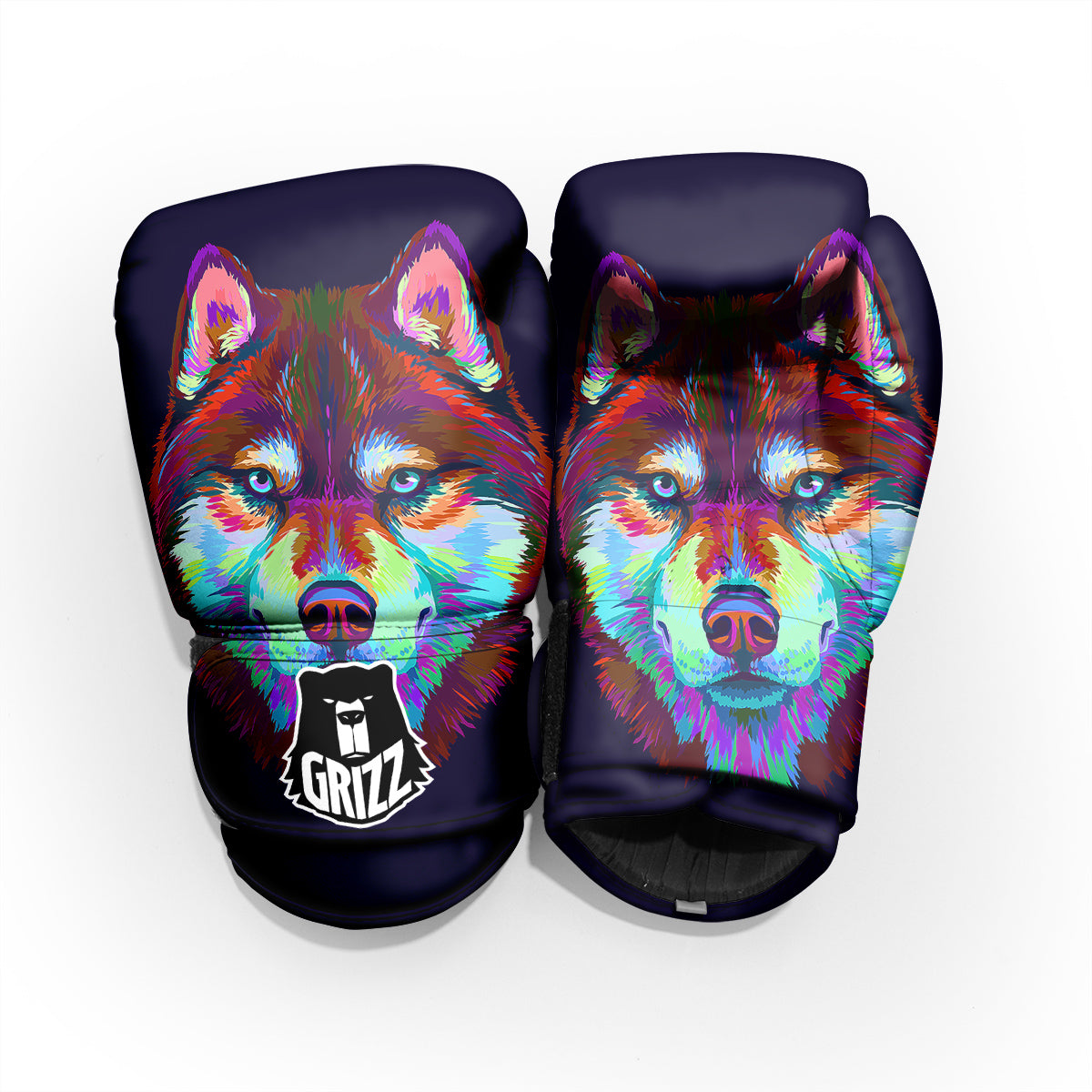 Siberian Husky Colorful Print Pro Boxing Glove