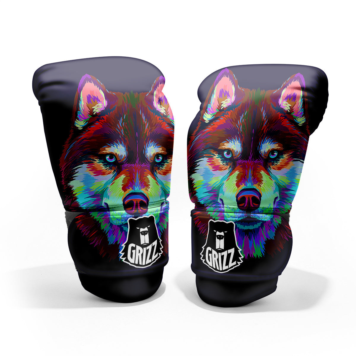 Siberian Husky Colorful Print Pro Boxing Glove