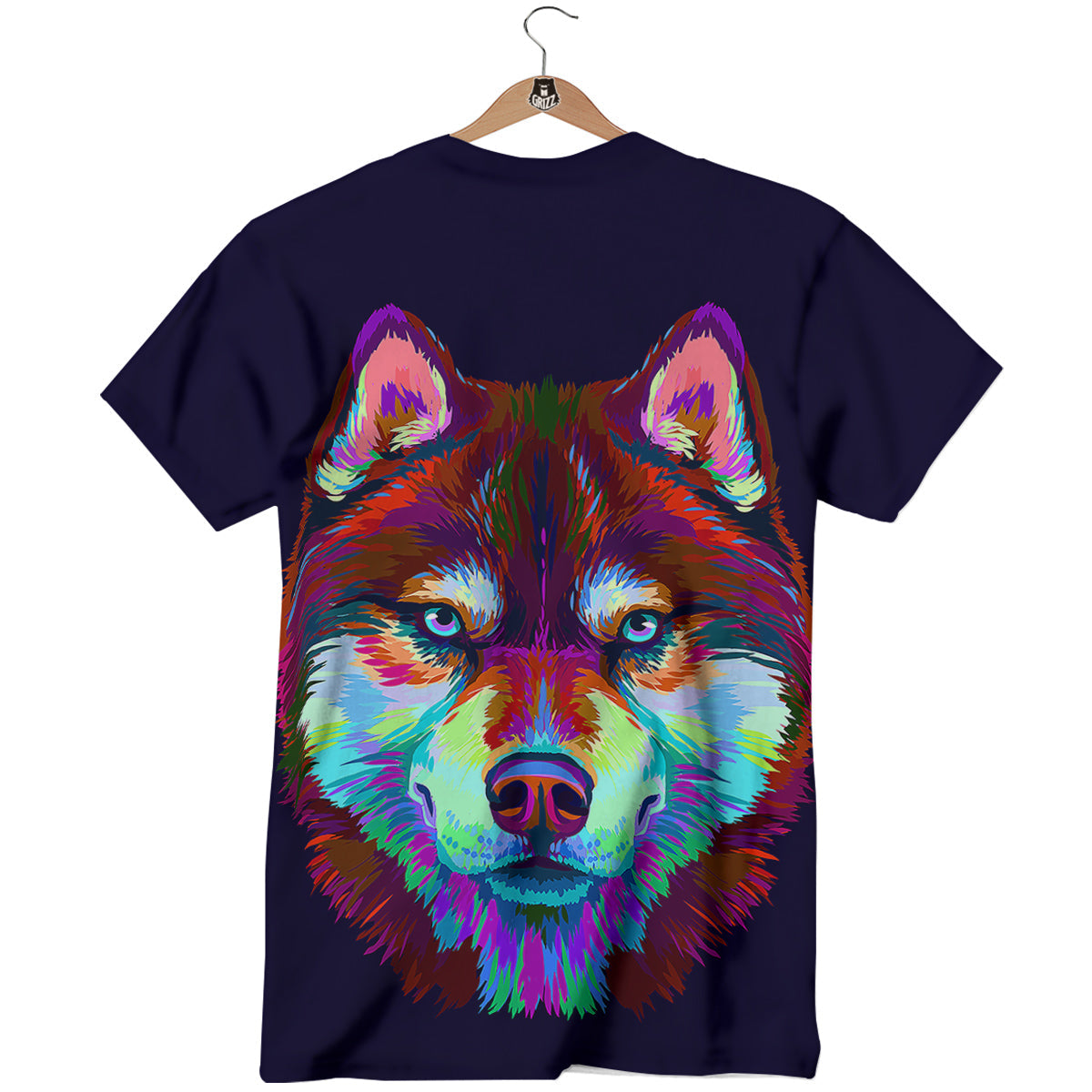 Siberian Husky Colorful Print T-Shirt-grizzshop