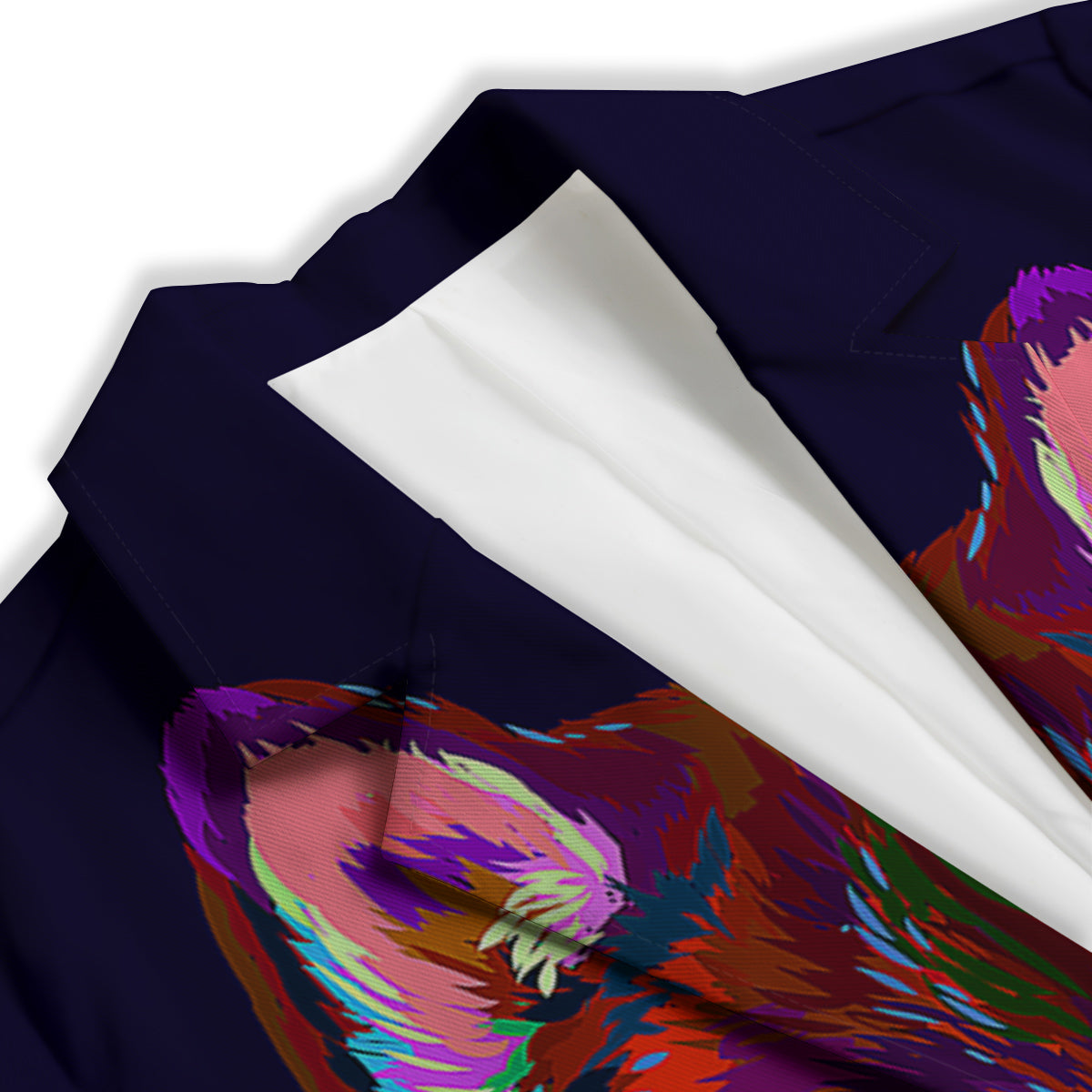 Siberian Husky Colorful Print Women's Blazer-grizzshop