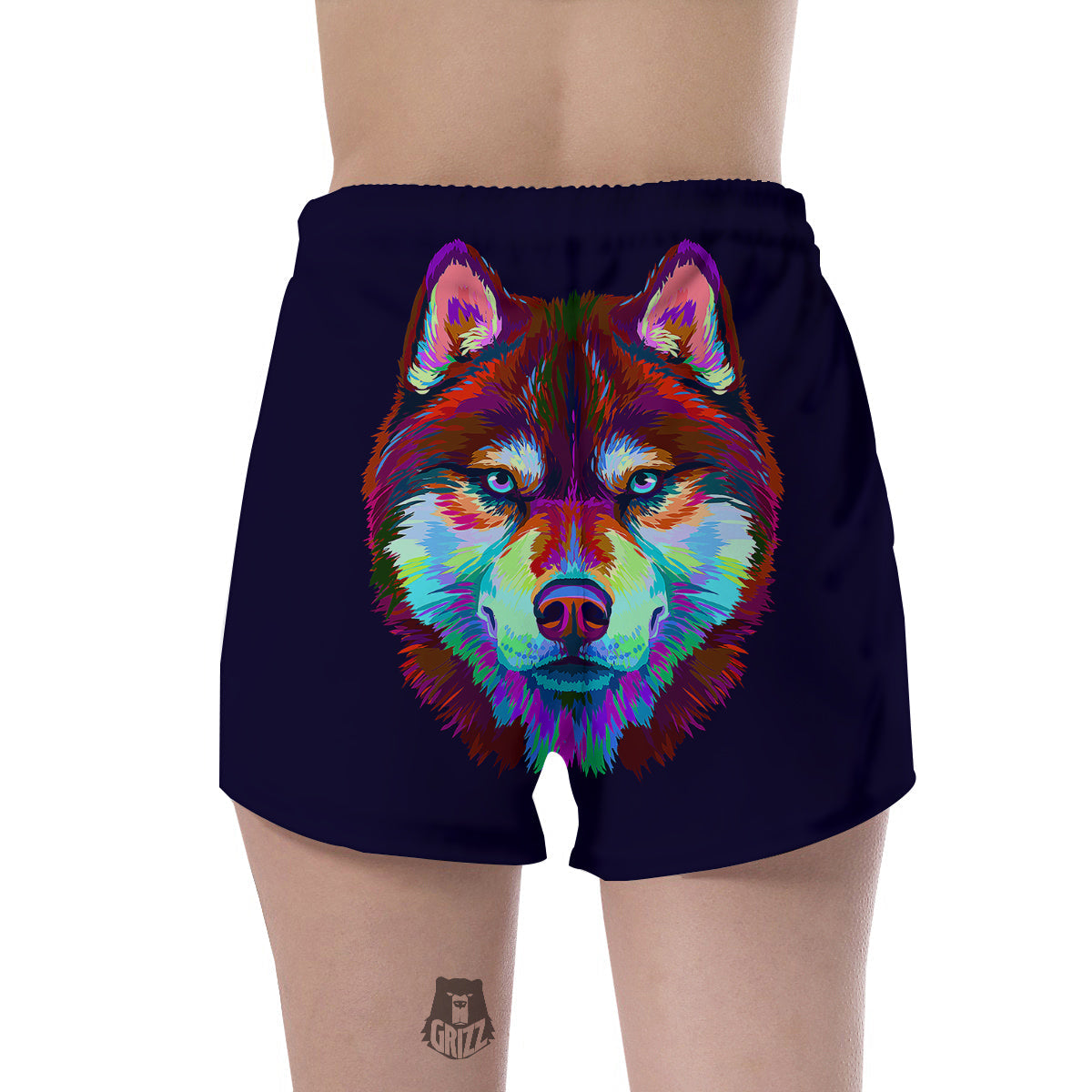 Siberian Husky Colorful Print Women's Shorts-grizzshop