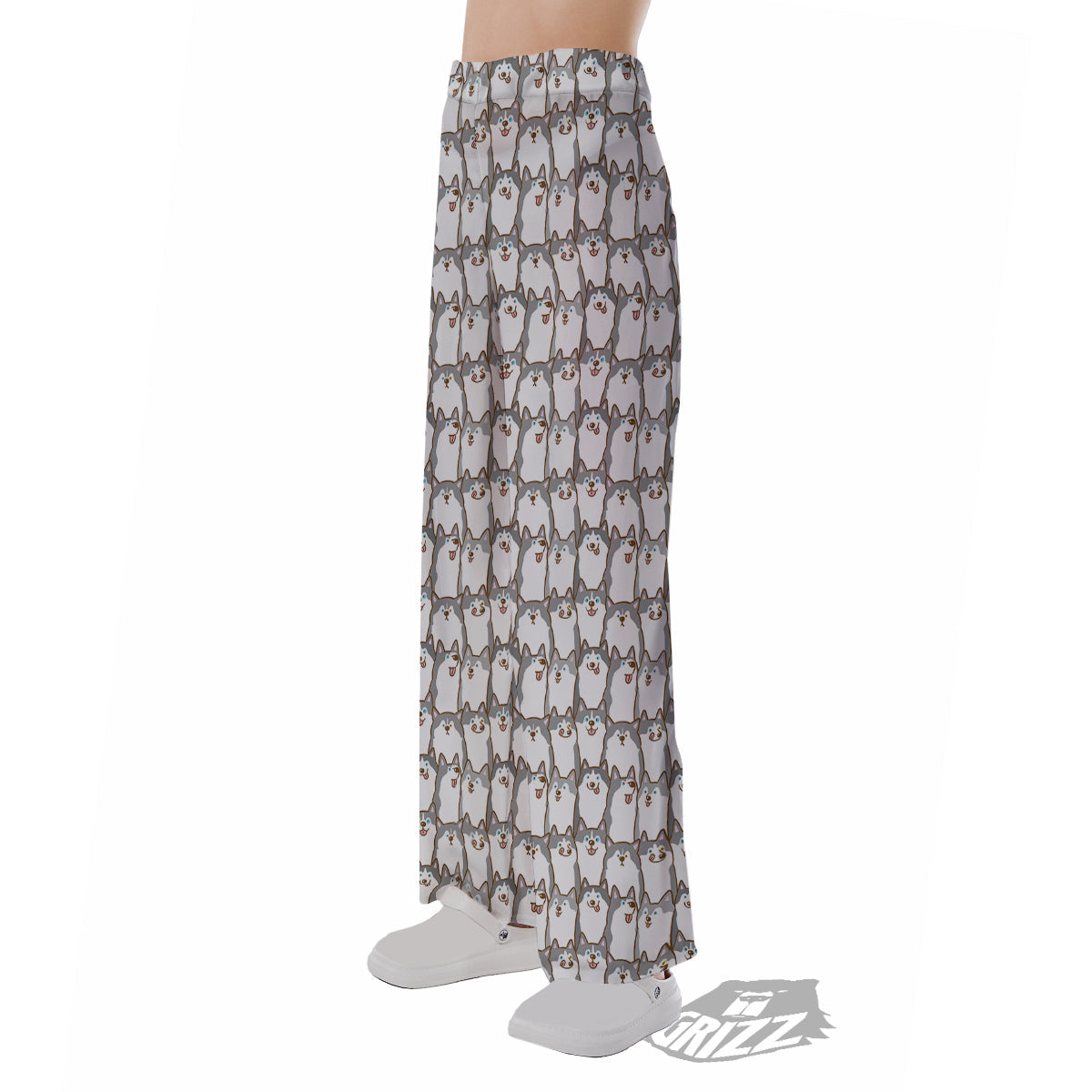 Siberian Husky Cute Print Pattern Pajama Pants-grizzshop