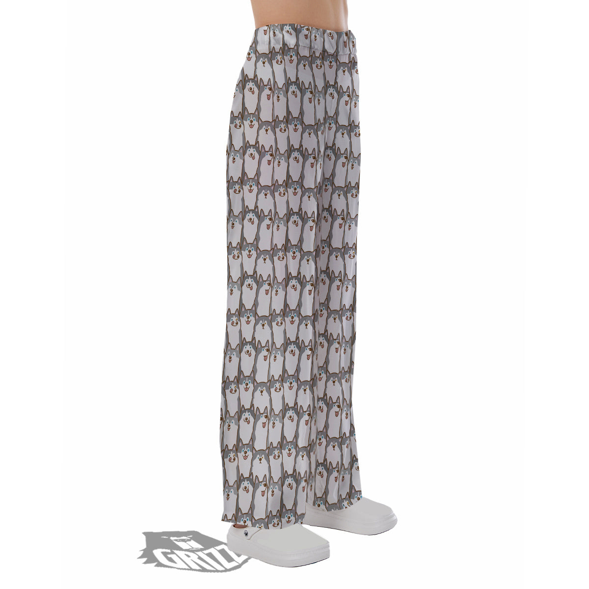 Siberian Husky Cute Print Pattern Pajama Pants-grizzshop