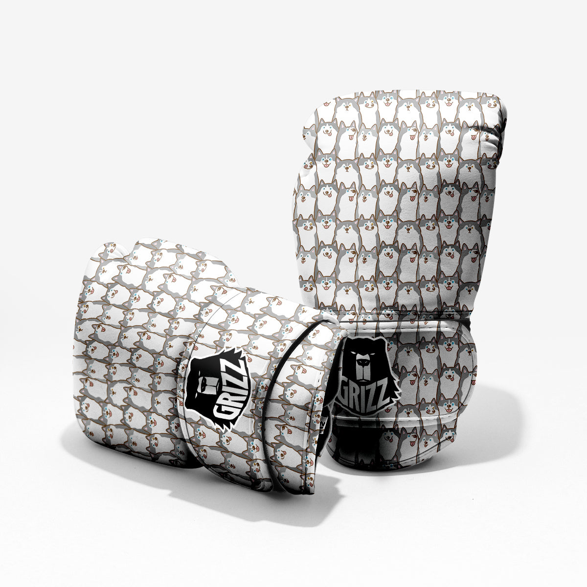 Siberian Husky Cute Print Pattern Pro Boxing Glove